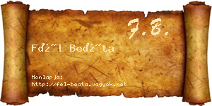 Fél Beáta névjegykártya