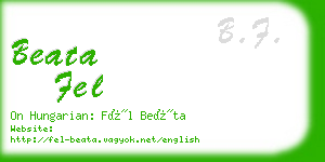 beata fel business card